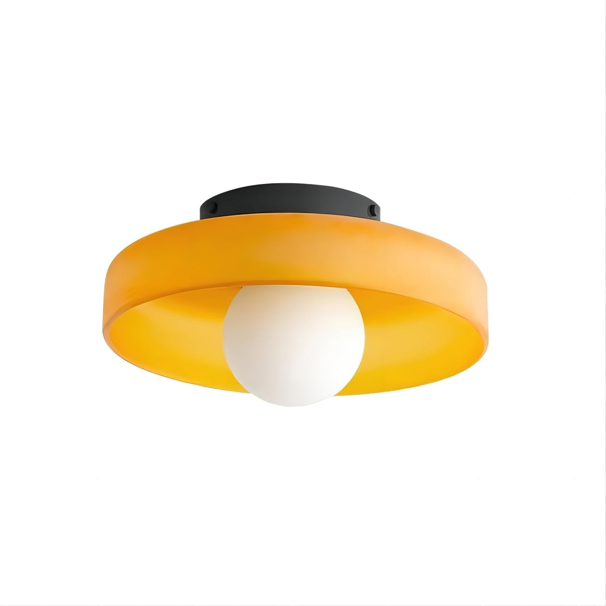 Solara Plafonnier Orange Anneau Ludique Sculptural - Neutralighting