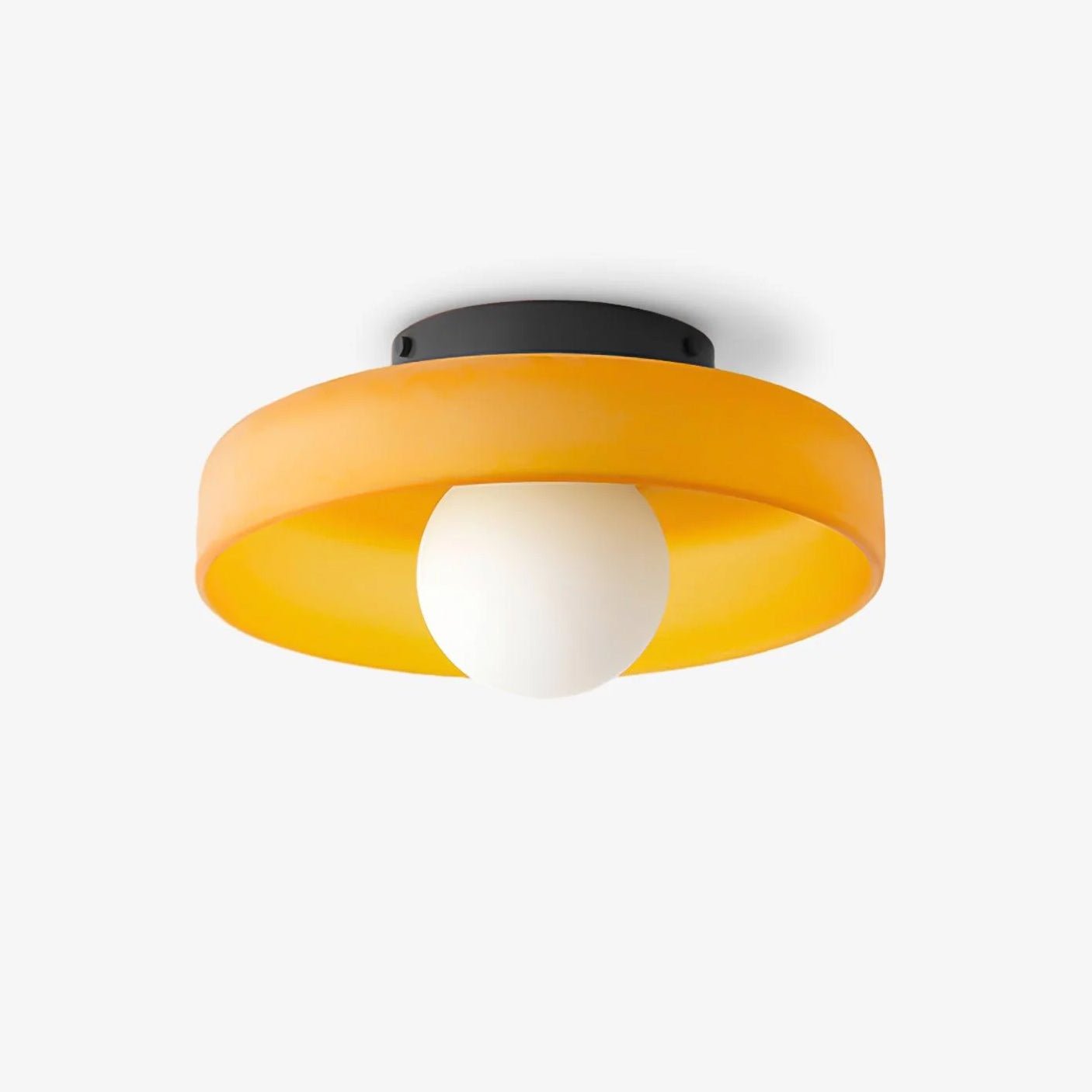 Solara Plafonnier Orange Anneau Ludique Sculptural - Neutralighting