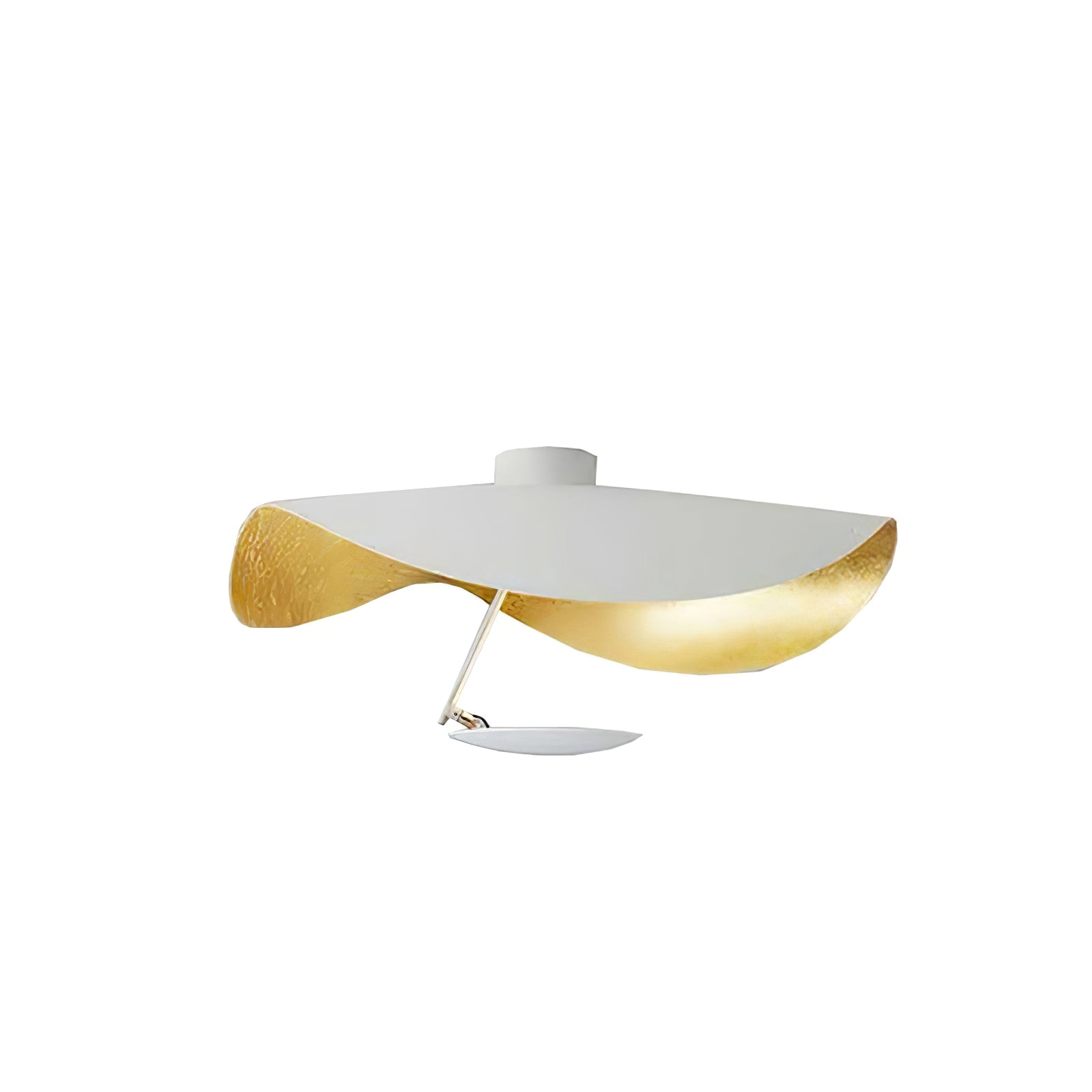 Solara Plafonnier Abat-jour Courbé et Intérieur Doré - Neutralighting