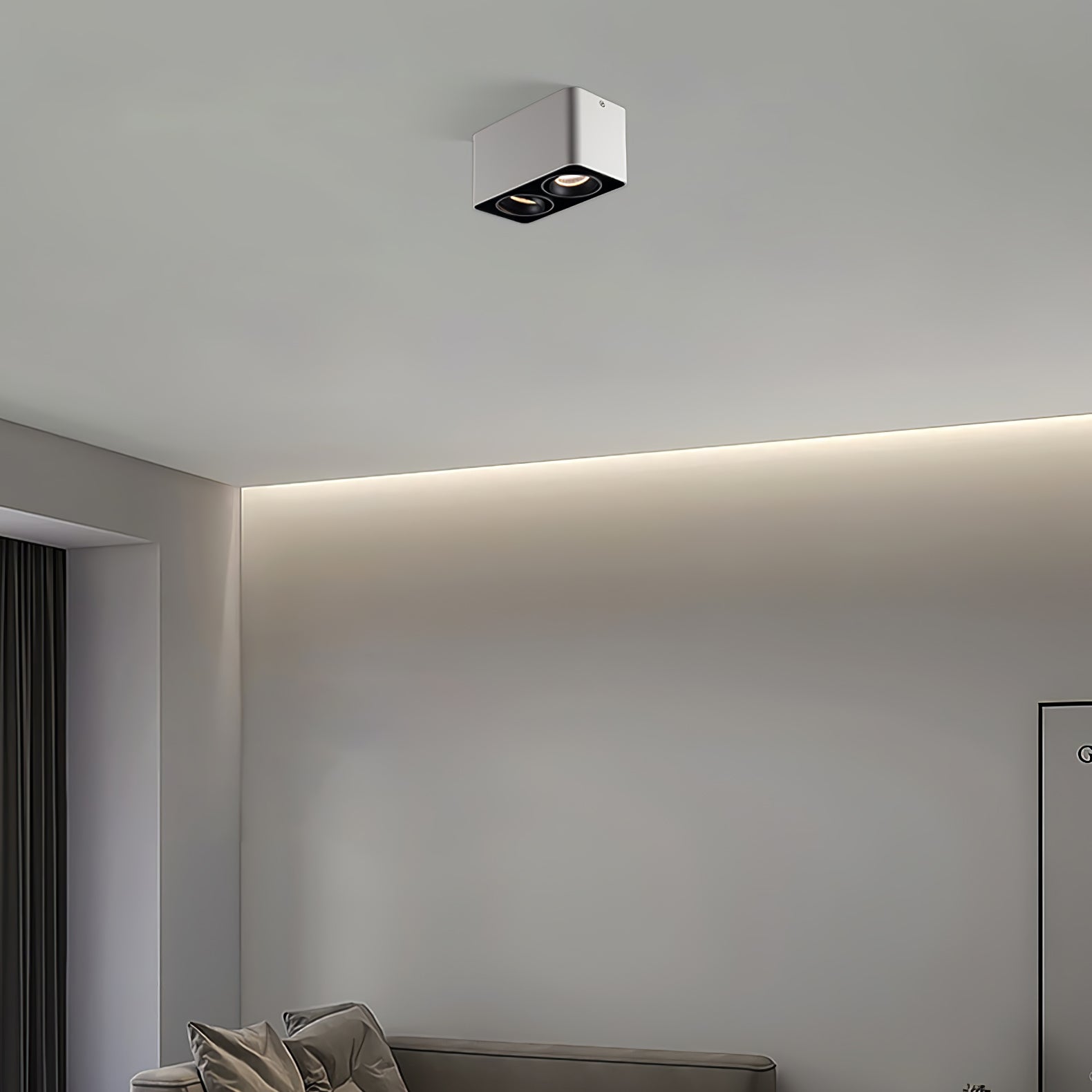 Solara Projecteur Encastré Jumeau LED Angulaire Minimaliste - Neutralighting