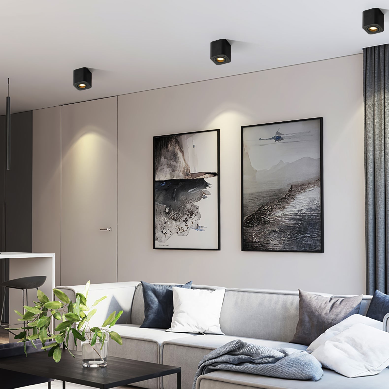 Solara Projecteur Encastré Jumeau LED Angulaire Minimaliste - Neutralighting