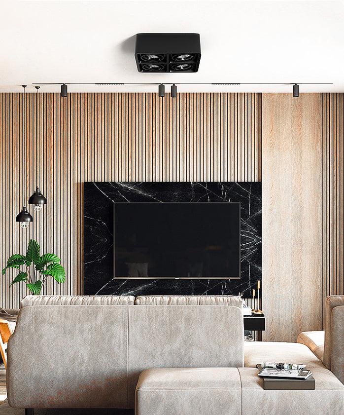 Solara Projecteur Encastré Jumeau LED Angulaire Minimaliste - Neutralighting