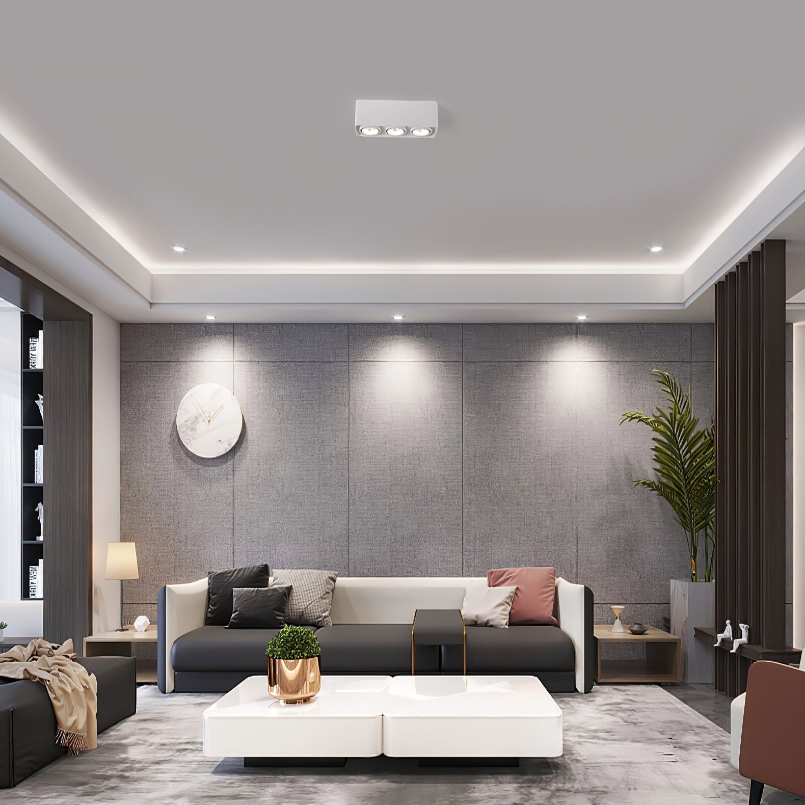 Solara Projecteur Encastré Jumeau LED Angulaire Minimaliste - Neutralighting