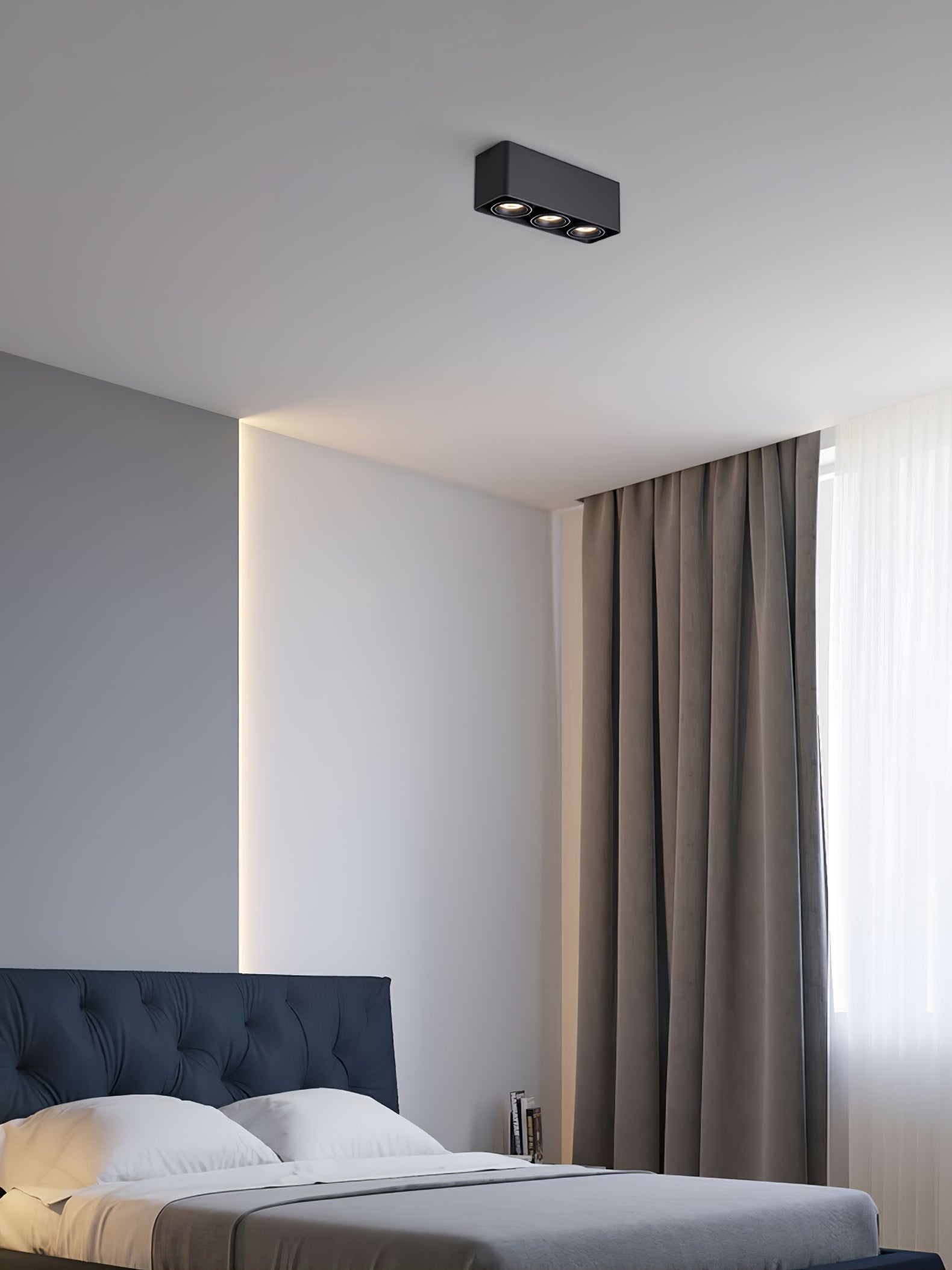 Solara Projecteur Encastré Jumeau LED Angulaire Minimaliste - Neutralighting