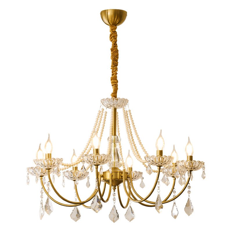 Cevaris Lustre Postmoderne de Luxe en Cristal et Perles - Neutralighting