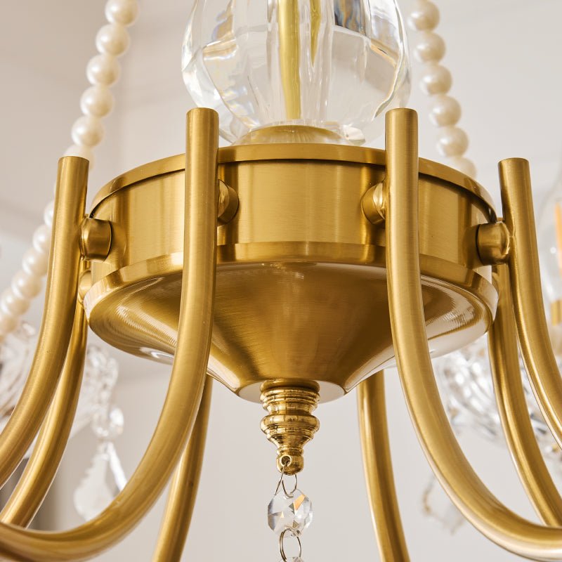 Cevaris Lustre Postmoderne de Luxe en Cristal et Perles - Neutralighting