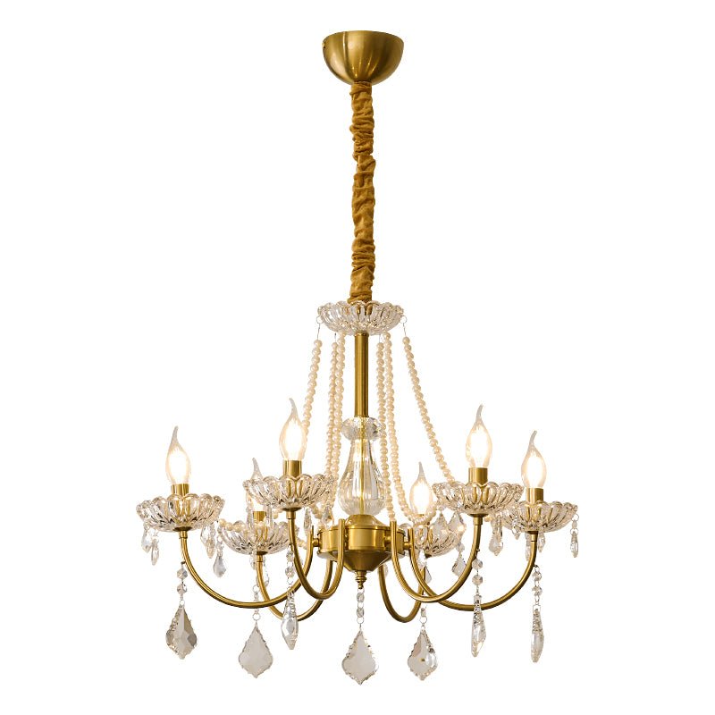 Cevaris Lustre Postmoderne de Luxe en Cristal et Perles - Neutralighting