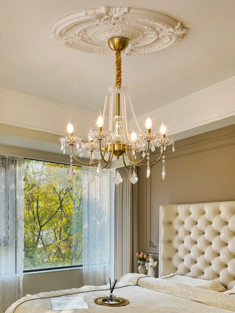 Cevaris Lustre Postmoderne de Luxe en Cristal et Perles - Neutralighting