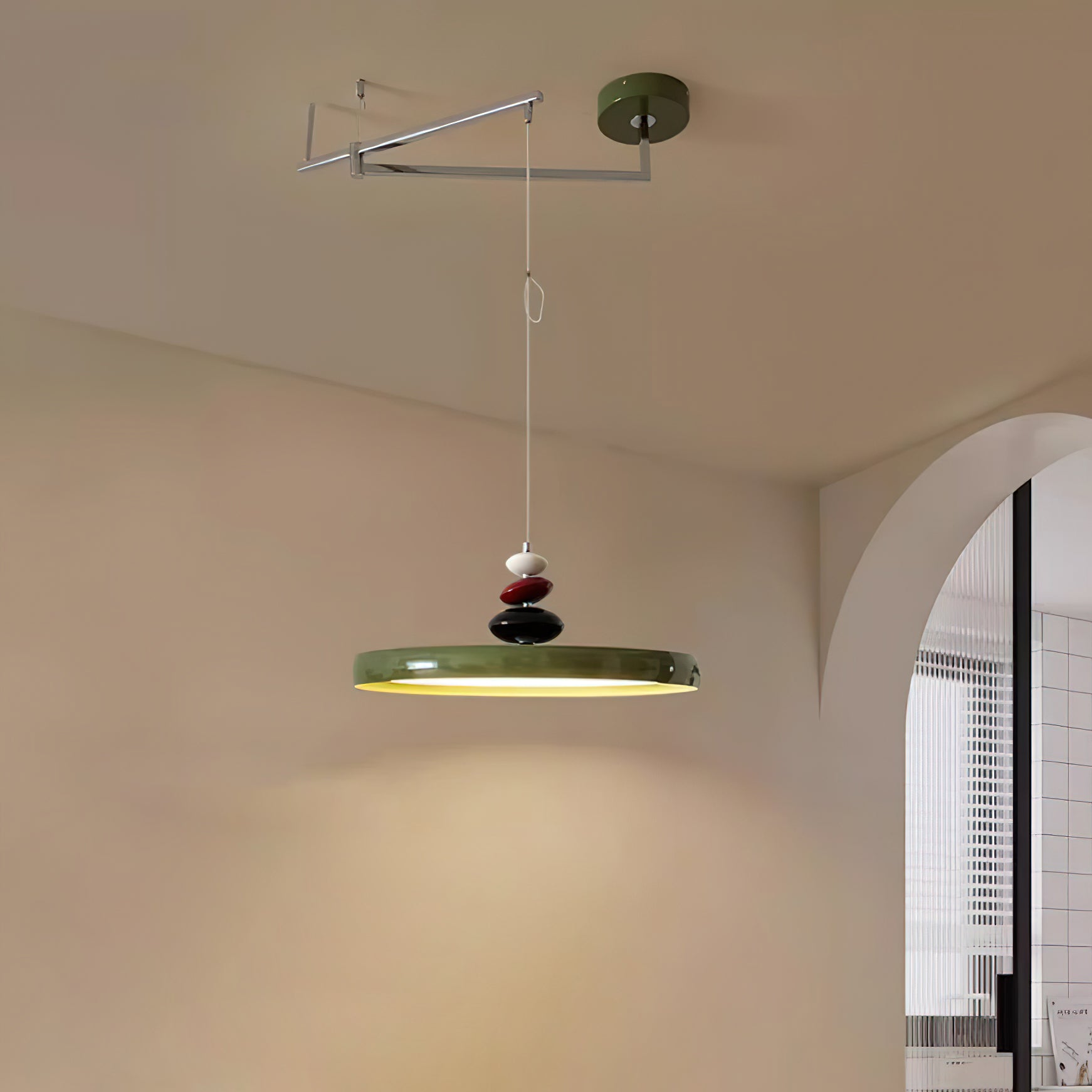 Suspension Acrylique Abat-jour Rond Décoratif Moderne - Neutralighting