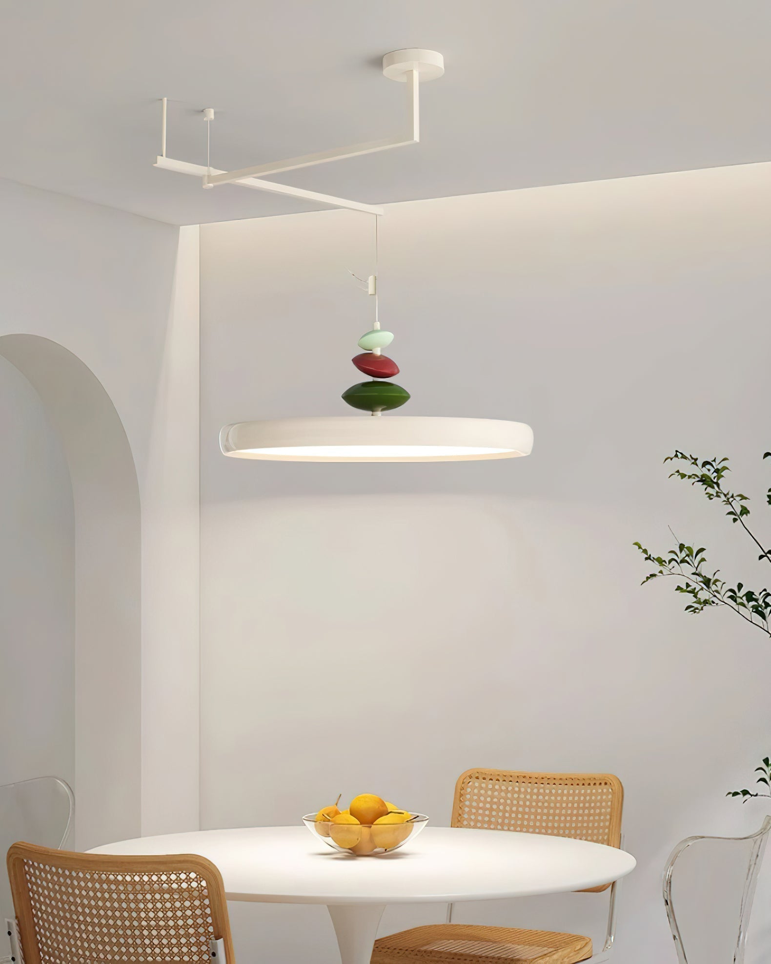 Suspension Acrylique Abat-jour Rond Décoratif Moderne - Neutralighting