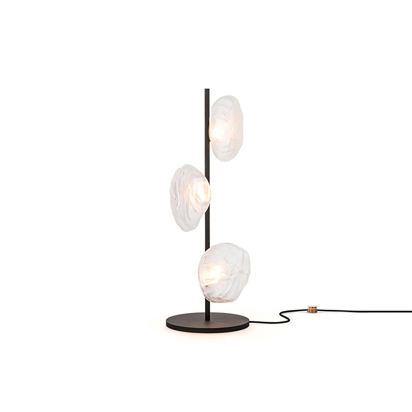 Avi Lampe de Table Irrégulier Moderne, Métal/Céramique, Doré/Noir/Gris Fumé/Clair, Salon