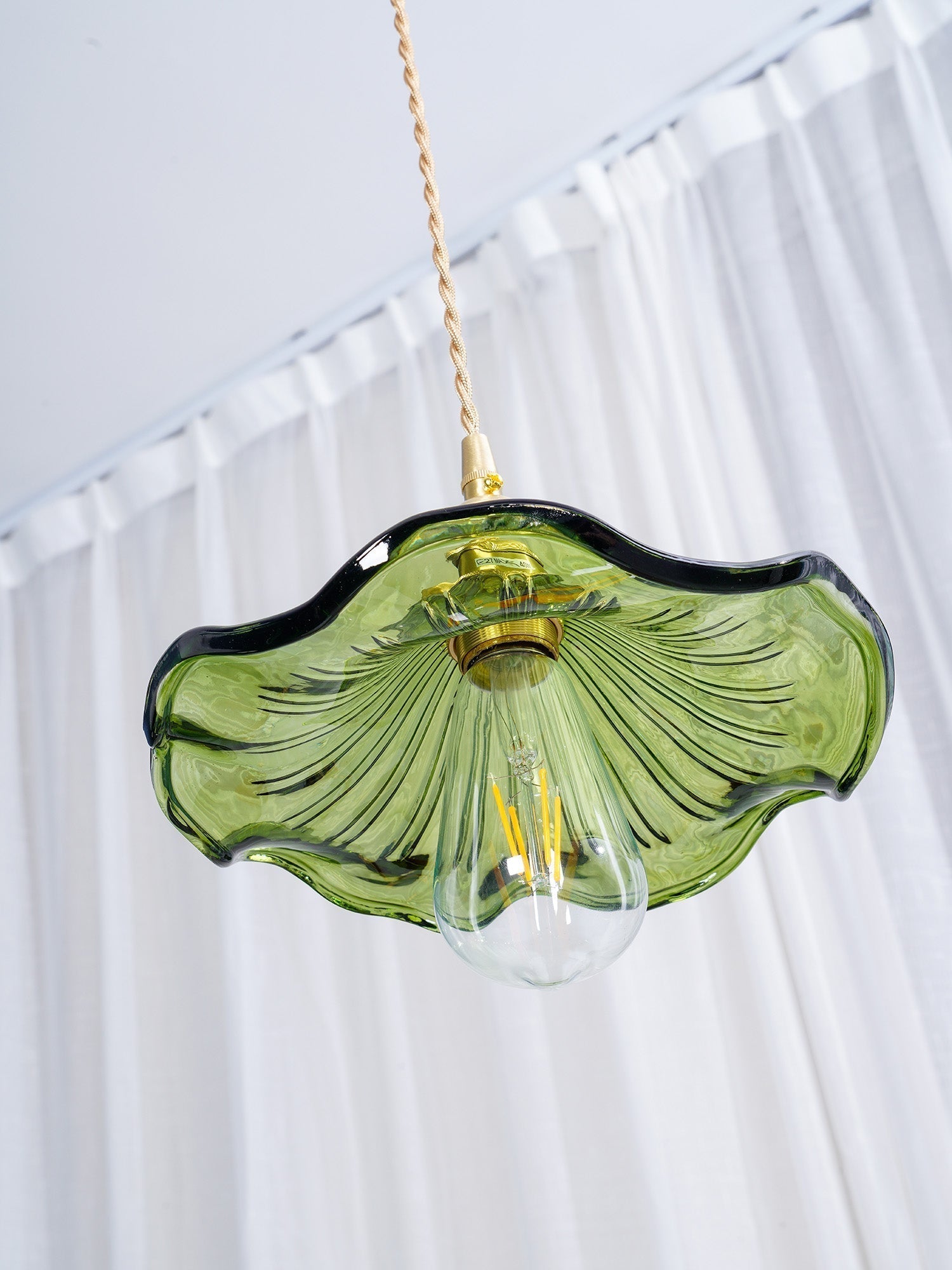 Nerisse Suspension en Verre et Laiton Vintage - Neutralighting