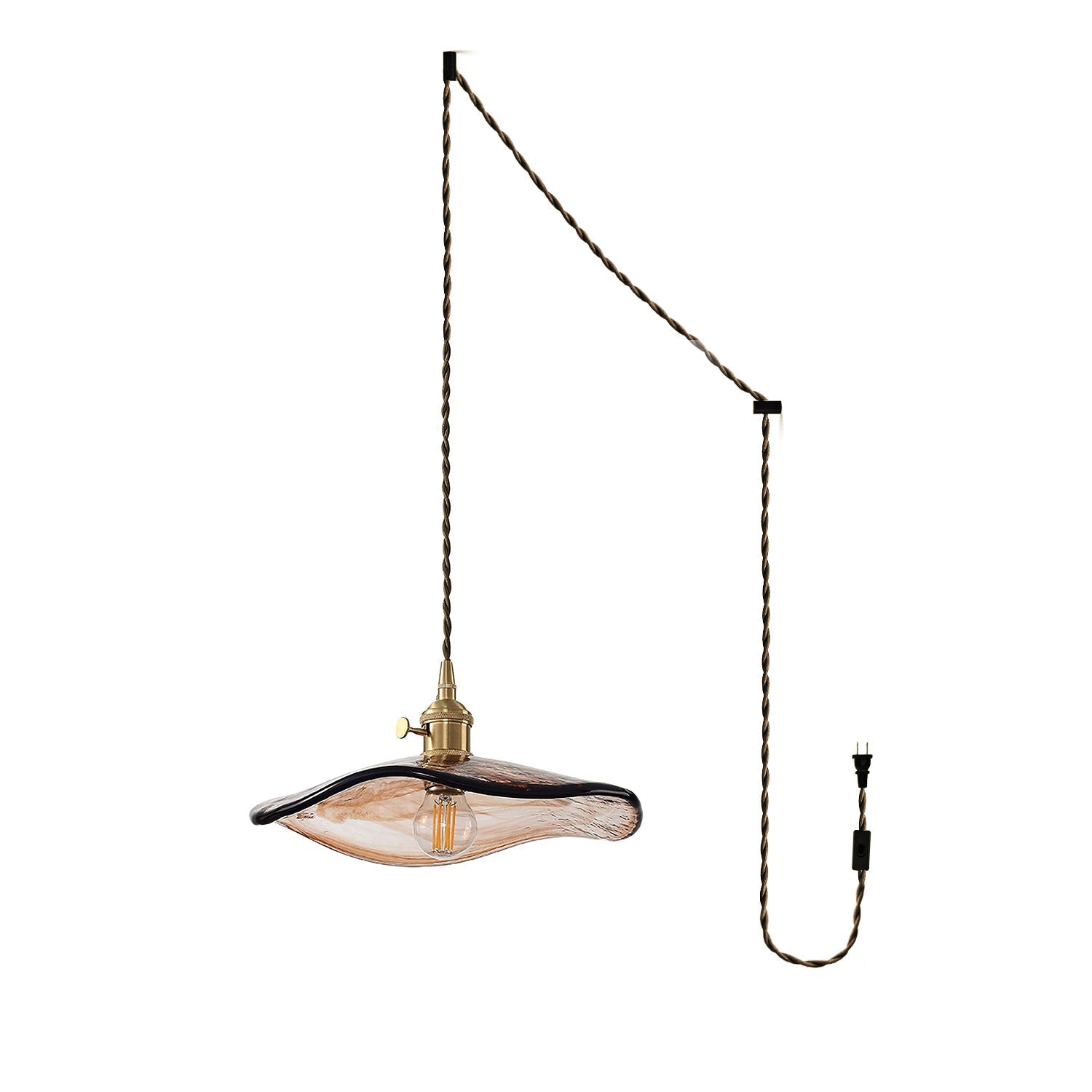 Utalira Lampe Pendante Moderne en Laiton et Verre - Neutralighting