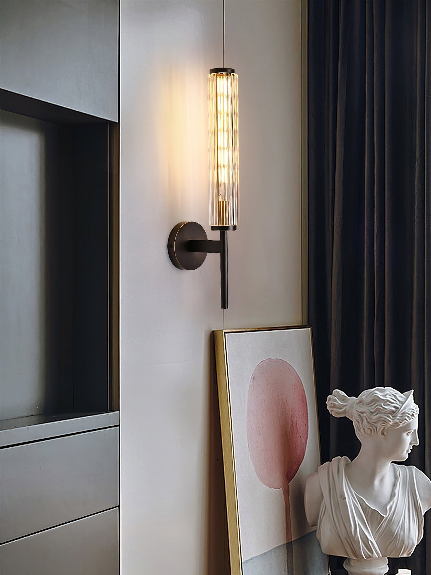 Cemaros Applique Murale Linéaire en Laiton et Verre Premium - Neutralighting