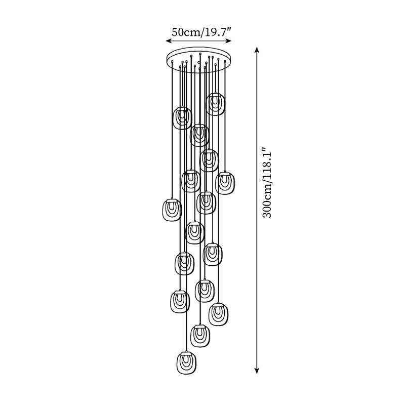 Avesia Suspension minimaliste en verre - Neutralighting