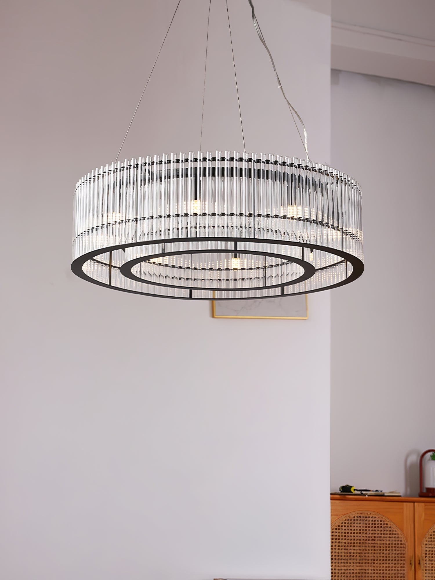 Glass Tube Ring Chandelier - Blowlighting