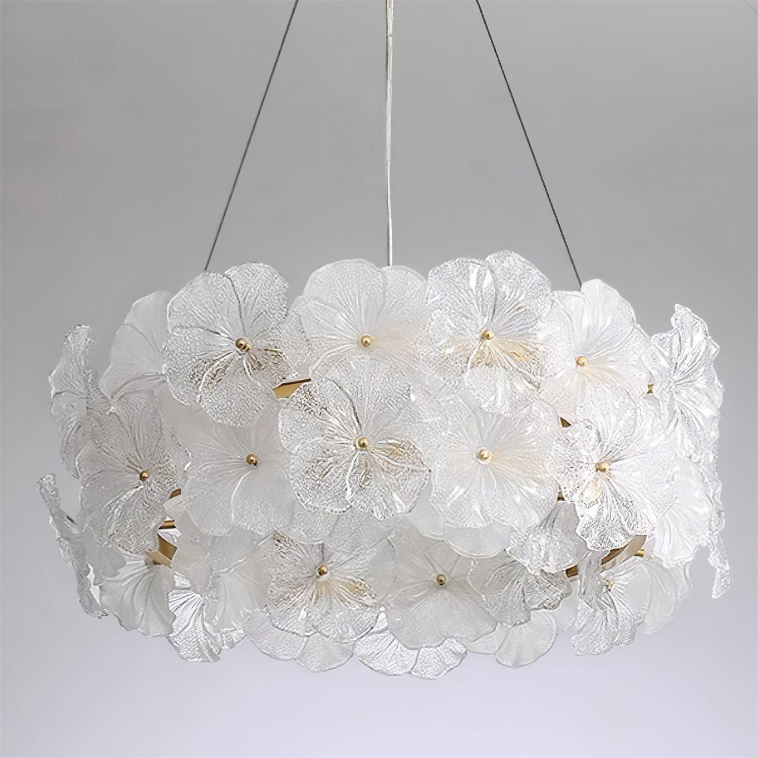 Glezen Chandelier Glass Petal Floral - Letslighting