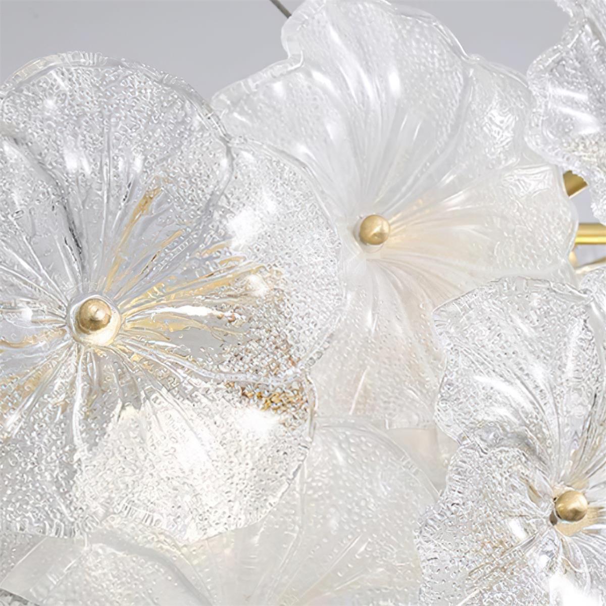 Glezen Chandelier Glass Petal Floral - Letslighting
