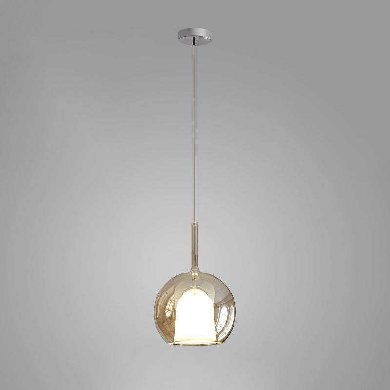 Lustra Suspension en Verre Fumé Rond - Neutralighting