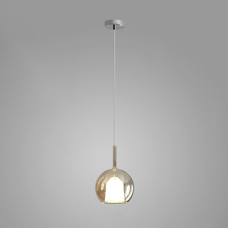 Lustra Suspension en Verre Fumé Rond - Neutralighting