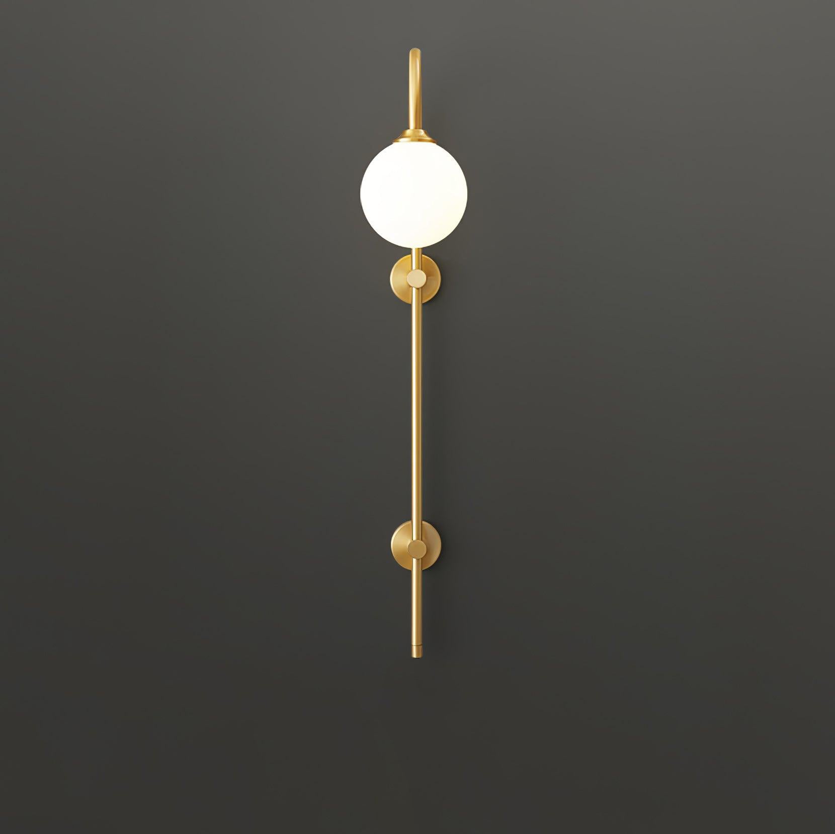 Nyvaris Applique Murale Minimaliste Laiton et Verre - Neutralighting