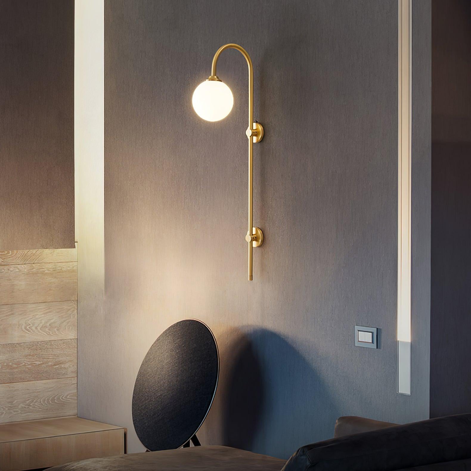 Nyvaris Applique Murale Minimaliste Laiton et Verre - Neutralighting
