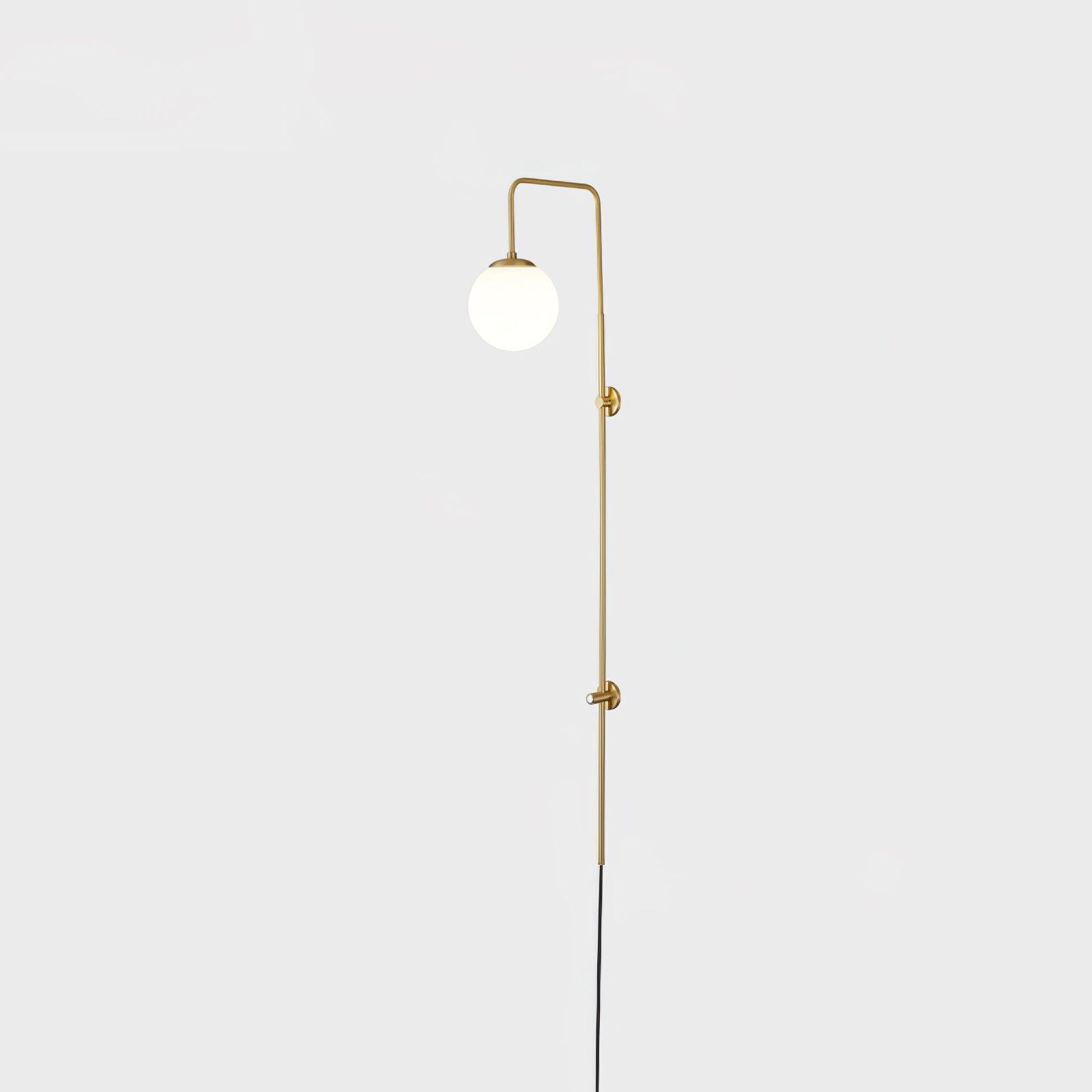Evshaia Premium Elegance Globe Plug-in Brass Glass Sconce Wall lamp - Neutralighting