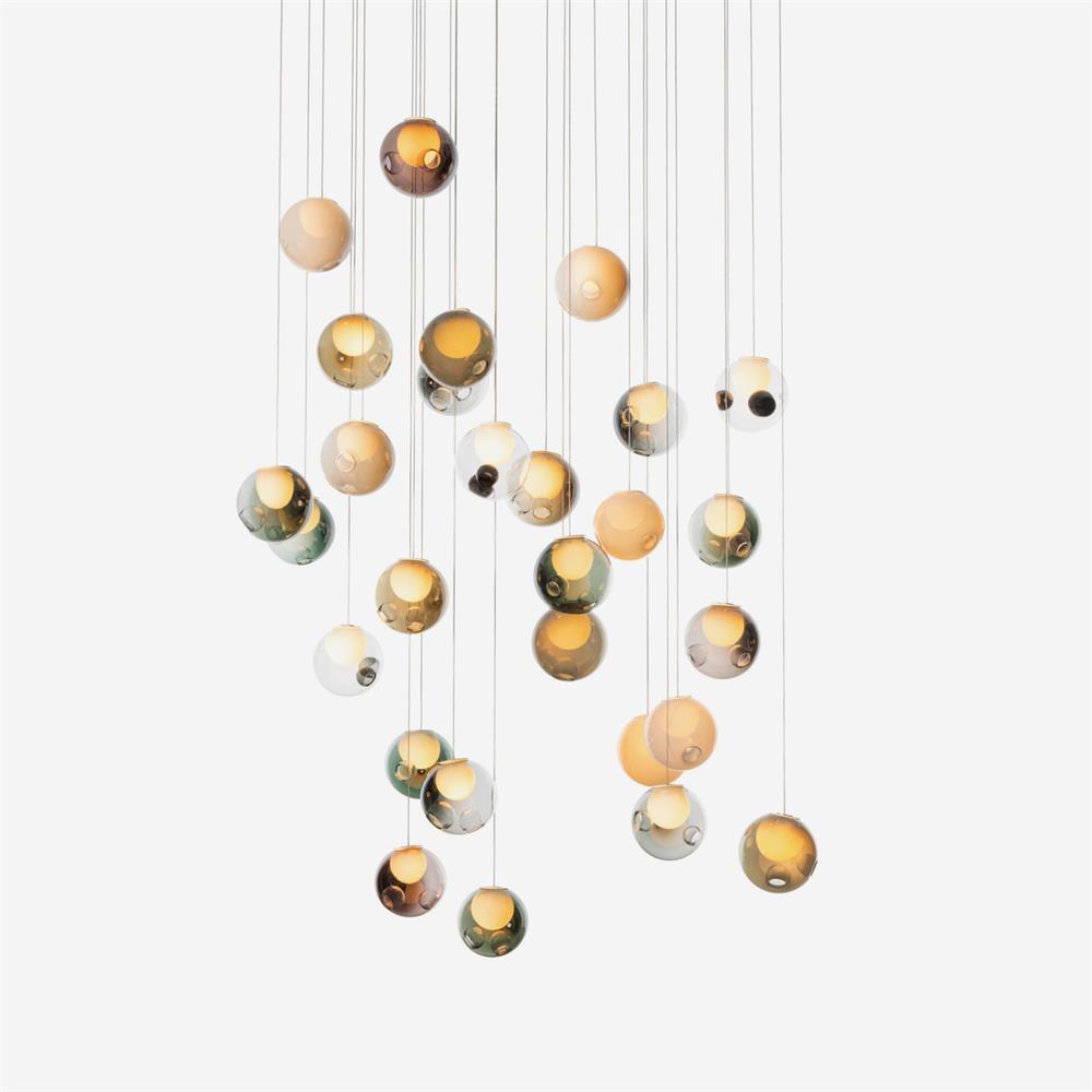 Verona Lustre Cluster Globe Transparent Escaliers - Neutralighting