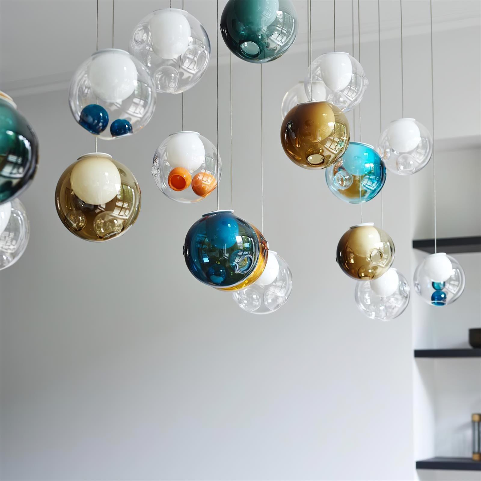 Verona Lustre Cluster Globe Transparent Escaliers - Neutralighting