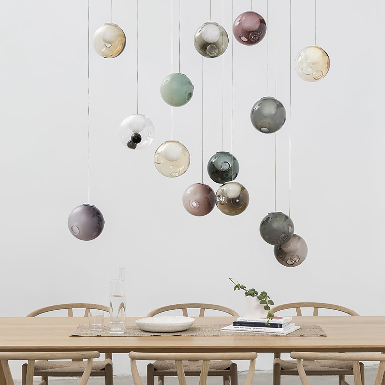 Verona Lustre Cluster Globe Transparent Escaliers - Neutralighting