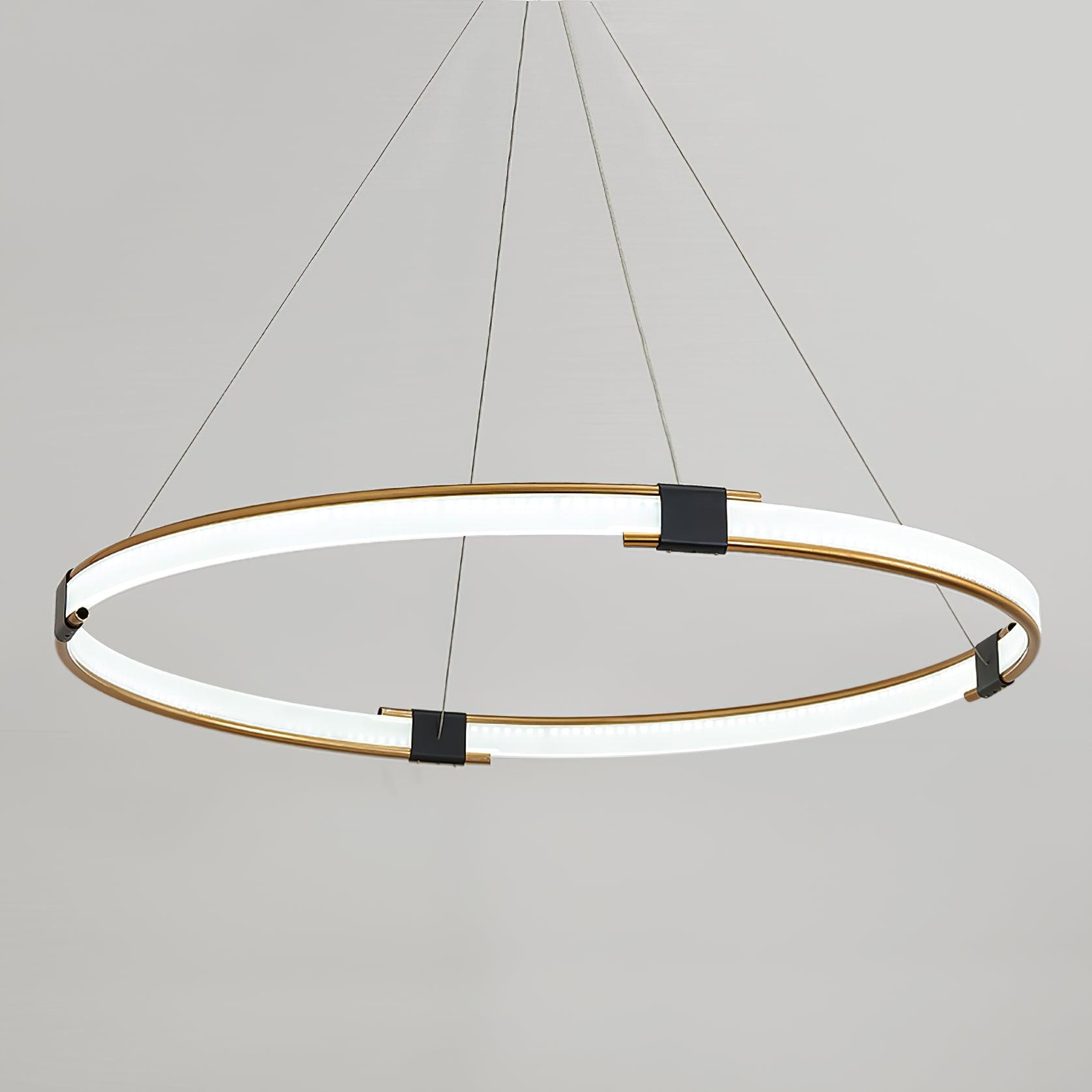 Lustra Chandelier Anneau Doré LED Halo Moderne - Neutralighting