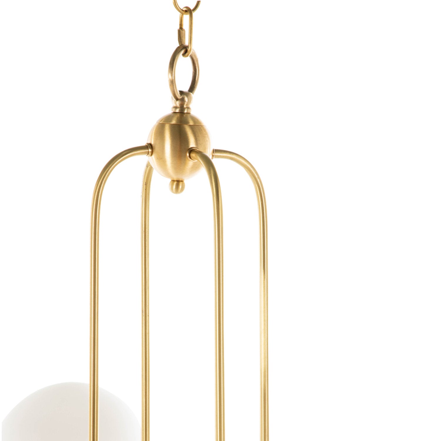 Mjolkuvyi Modern Minimalist Glass Metal Chandelier - Lamp Copper