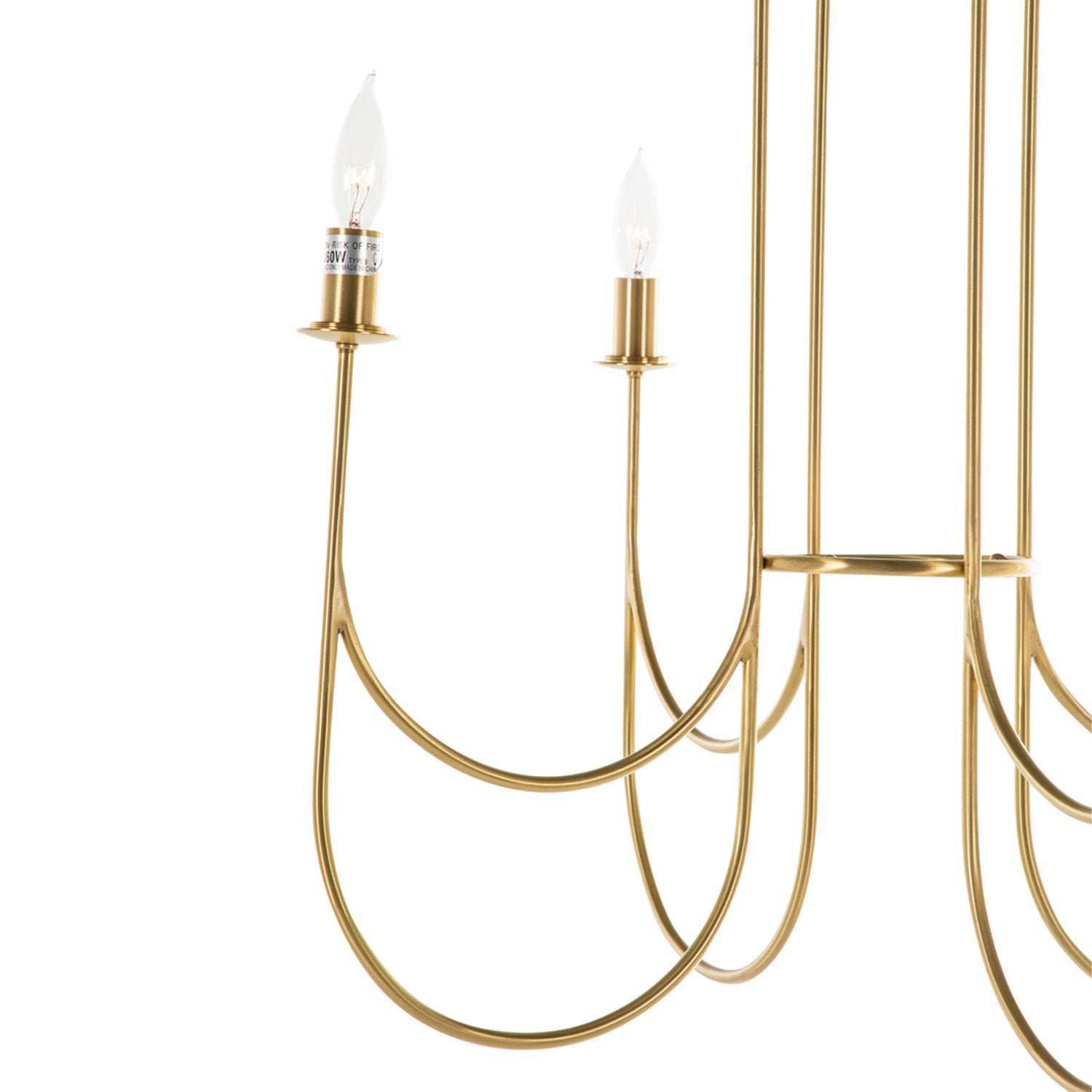 Mjolkuvyi Modern Minimalist Glass Metal Chandelier - Lamp Copper