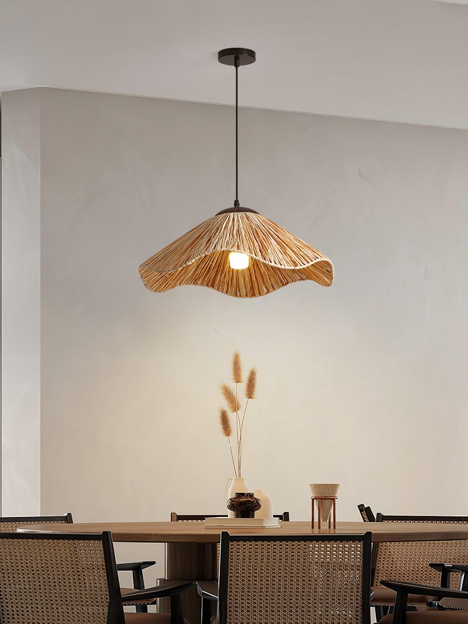 Firan Lampe suspendue bohème en paille - Neutralighting