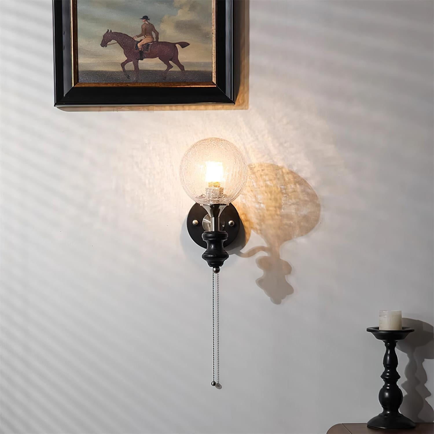 Duvin Applique Murale Vintage en Verre Givré - Neutralighting