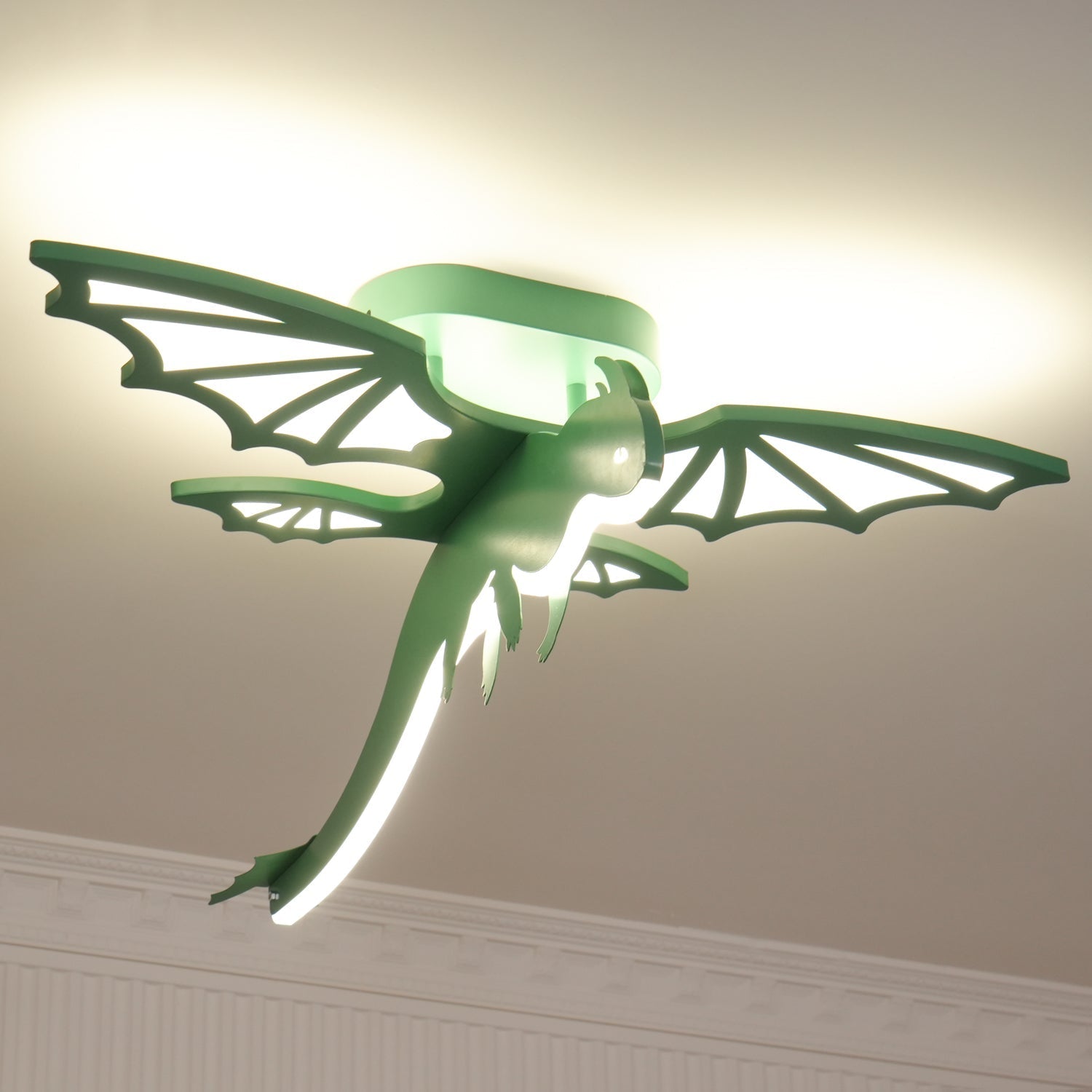 Green Dinosaur Ceiling Light - Blowlighting