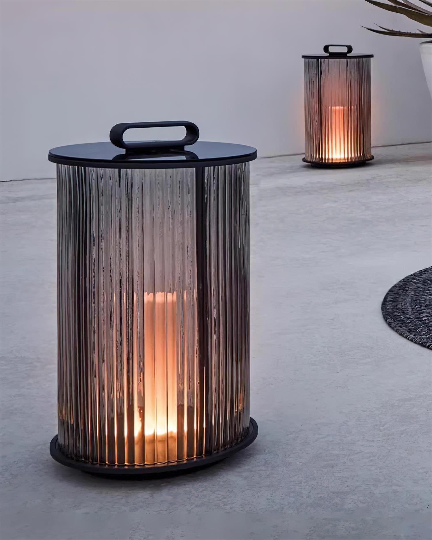 Greta Lampe Extérieure Cylindre en Acier Inoxydable Moderne - Neutralighting