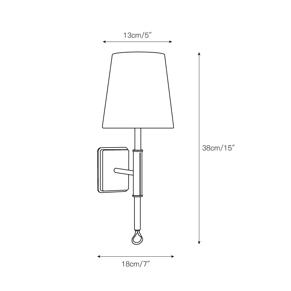Osilan VApplique Murale Vintage En Tissu Et Laiton à Queue Décalée - Neutralighting