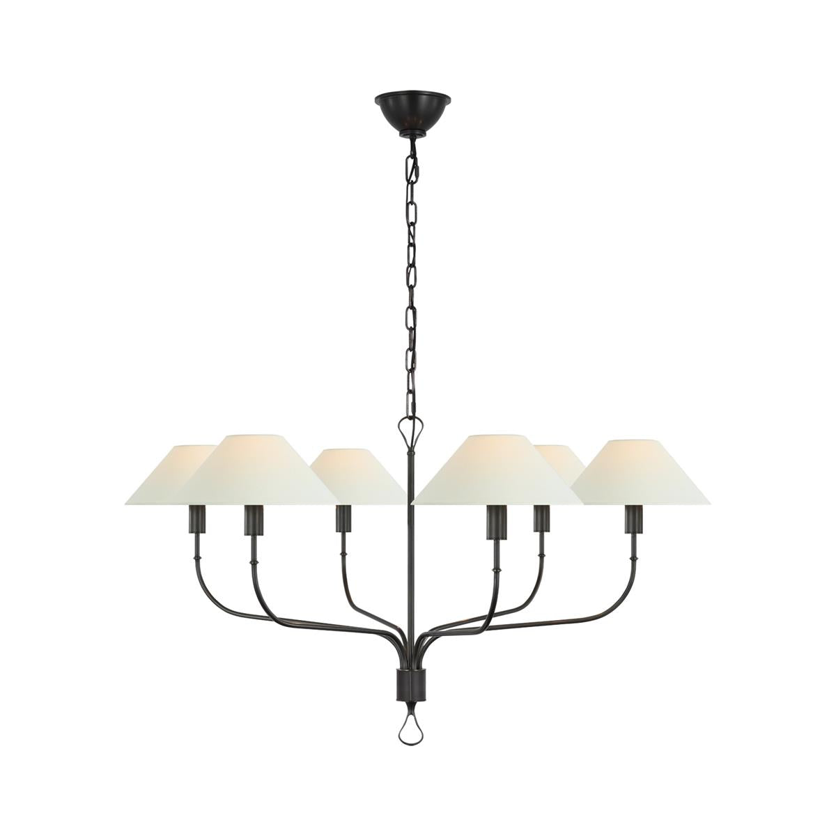 Ulshaaris Lustre Industriel Vintage En Tissu Et Laiton à Queue Décalée - Neutralighting