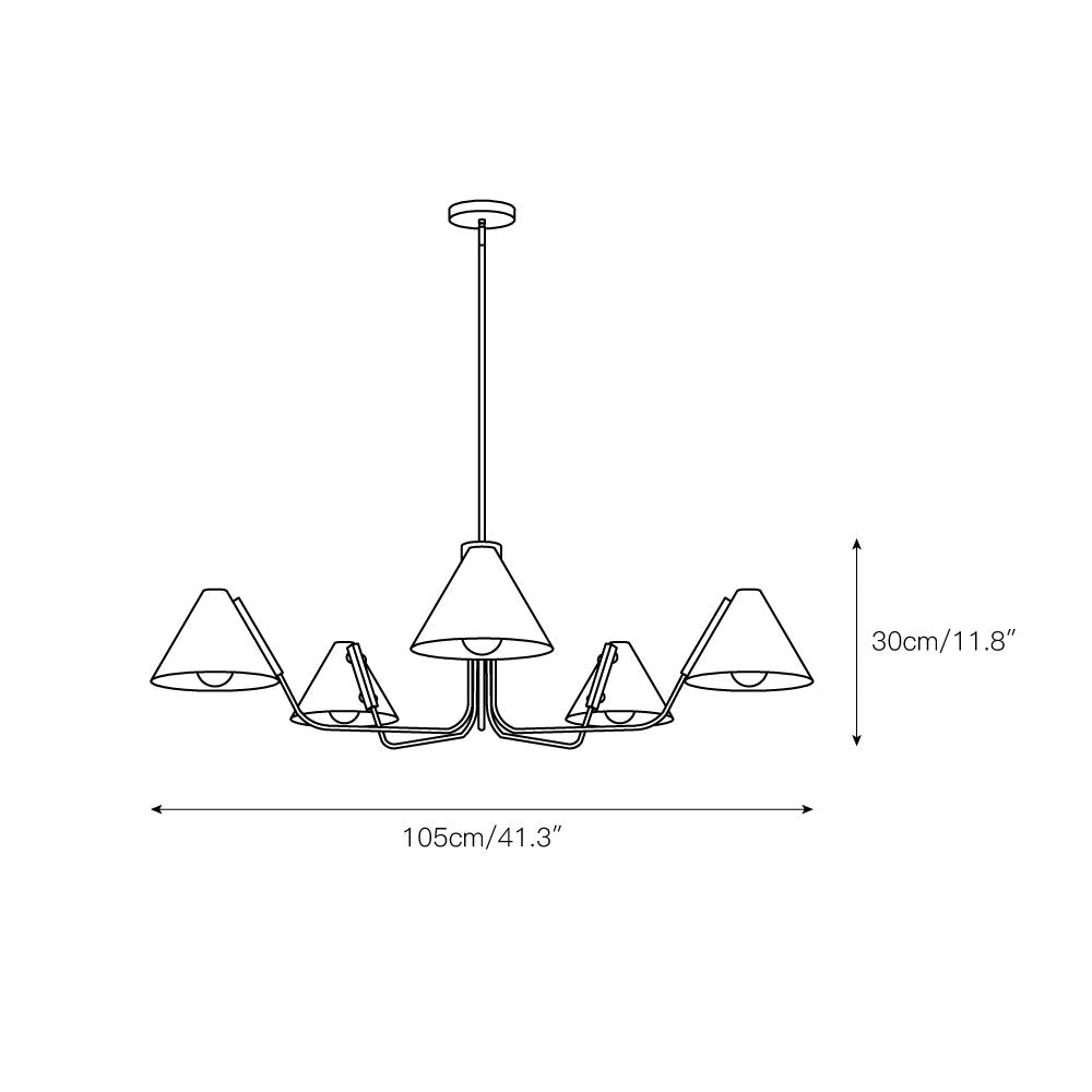 Cucarara Chandelier Métal Noir Industriel Vintage Isle - Neutralighting