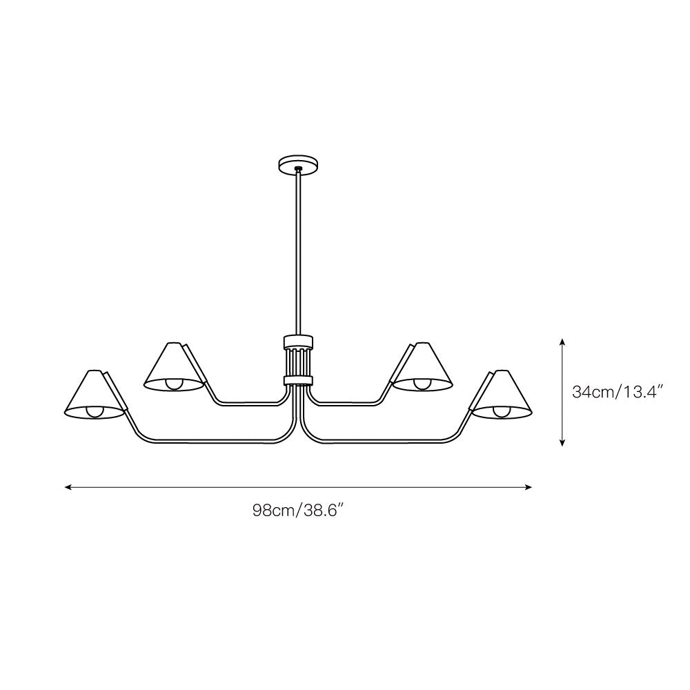 Cucarara Chandelier Métal Noir Industriel Vintage Isle - Neutralighting