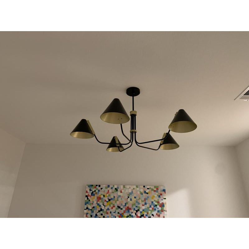 Cucarara Chandelier Métal Noir Industriel Vintage Isle - Neutralighting
