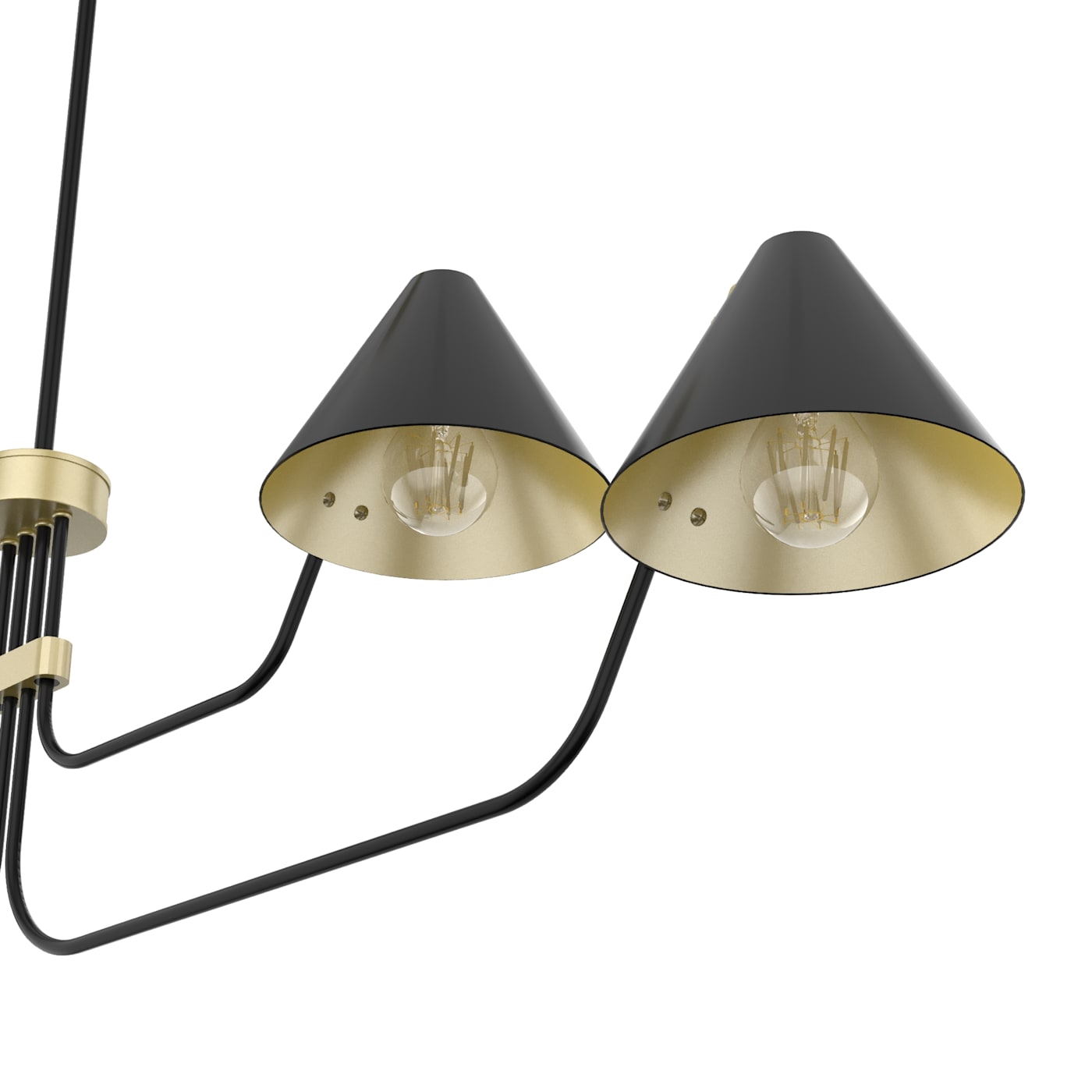 Cucarara Chandelier Métal Noir Industriel Vintage Isle - Neutralighting