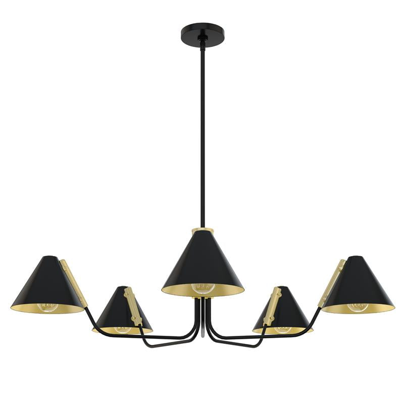 Cucarara Chandelier Métal Noir Industriel Vintage Isle - Neutralighting