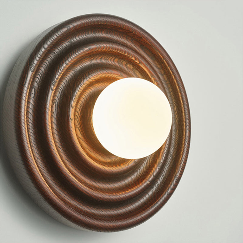 Ultalora Modern Minimalist Wood Glass Wall Lamp - Lamp Copper