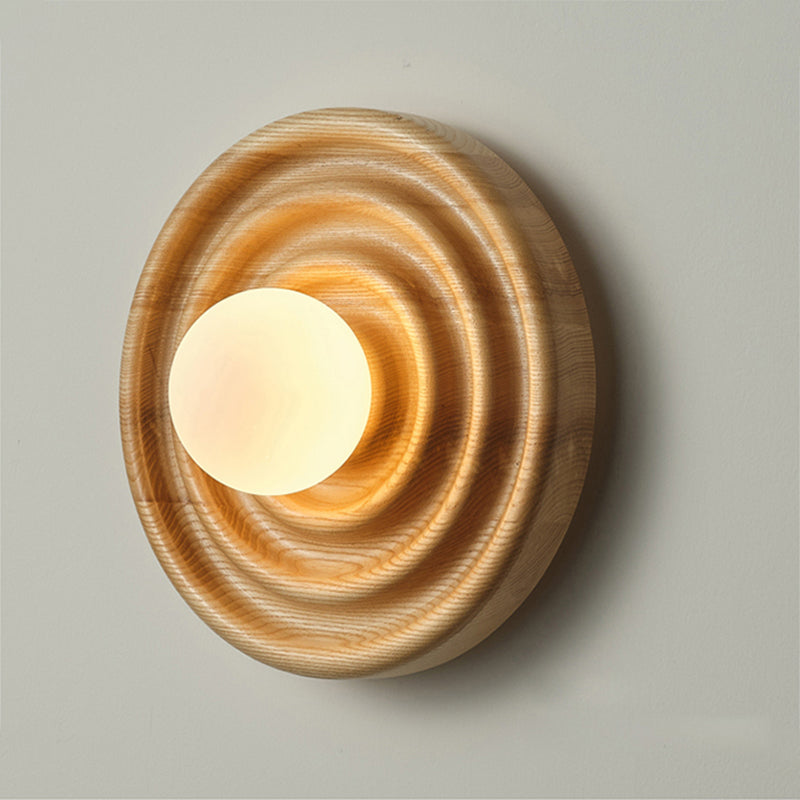 Ultalora Modern Minimalist Wood Glass Wall Lamp - Lamp Copper