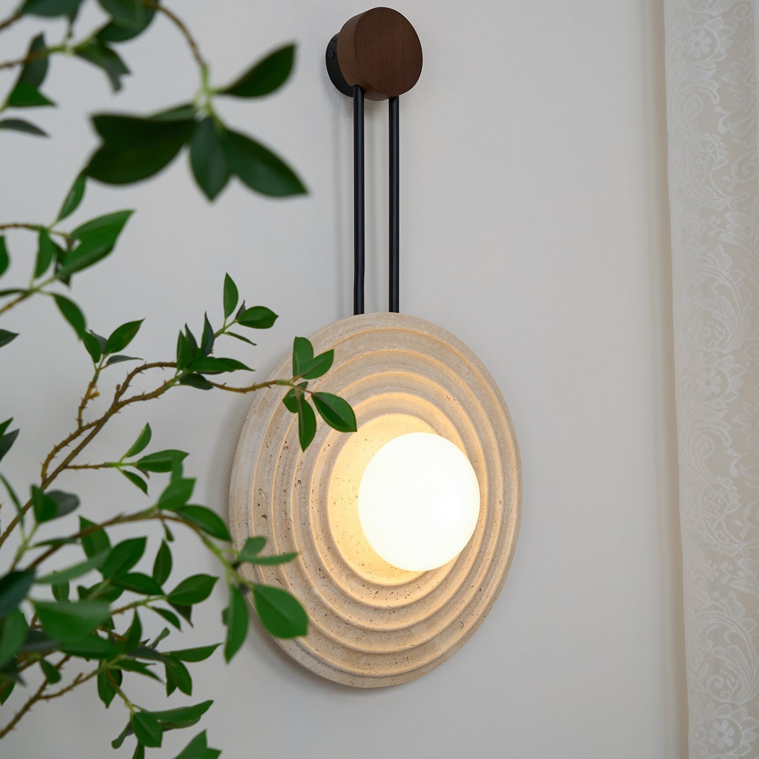 Isoror Applique Murale en Travertin Anneau Spirale - Neutralighting