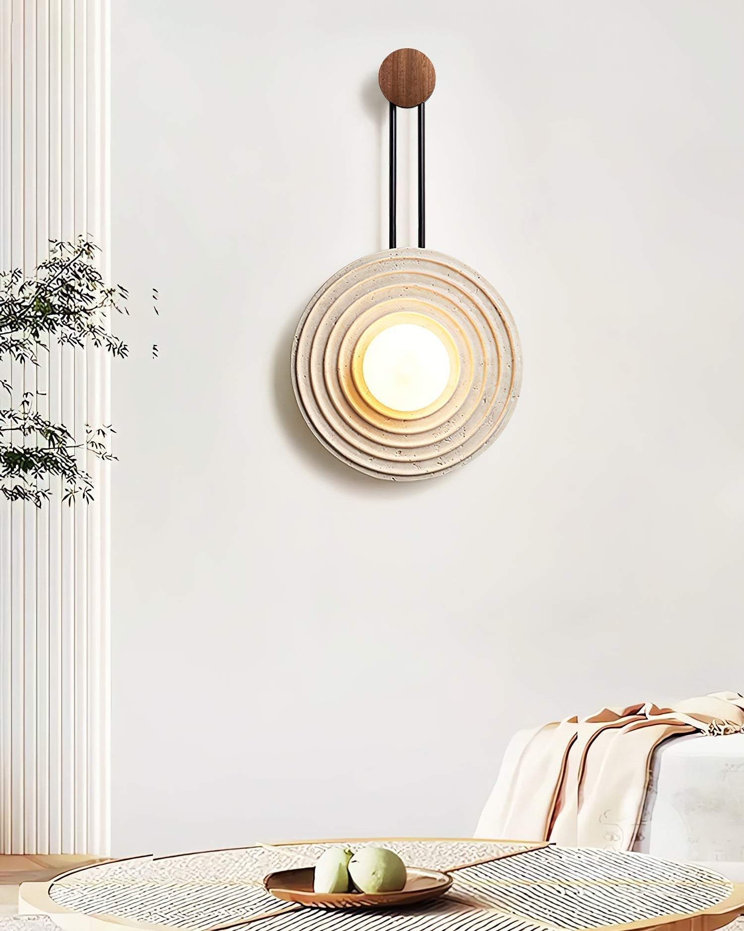 Isoror Applique Murale en Travertin Anneau Spirale - Neutralighting