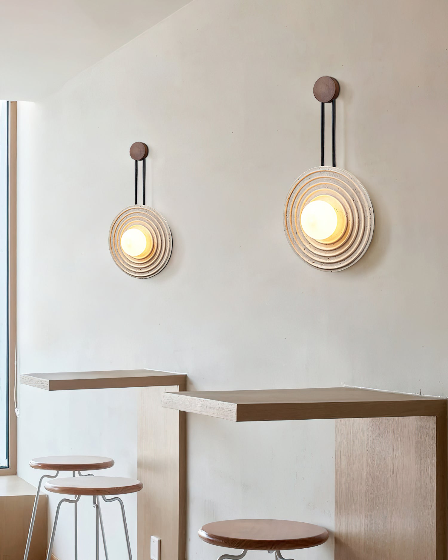 Isoror Applique Murale en Travertin Anneau Spirale - Neutralighting