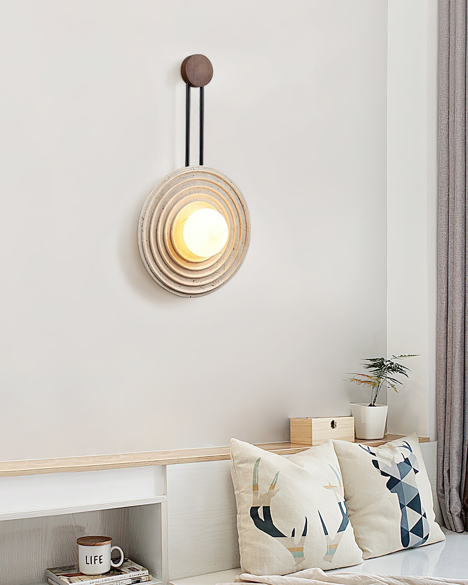 Isoror Applique Murale en Travertin Anneau Spirale - Neutralighting